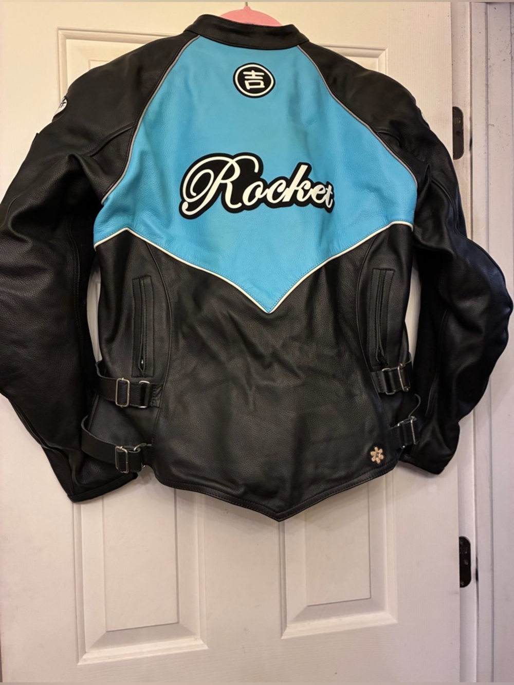 Joe Rocket leather motorcycle jacket, size large, good used condition - Picture 12 of 13